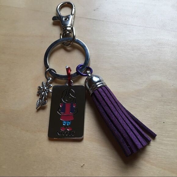 "Nicole" flower  key fob/bag charm - Picture 2 of 2